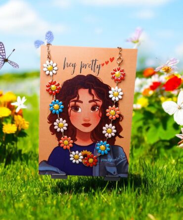 Colorful Flower Charm Necklace – Cute Daisy Chain